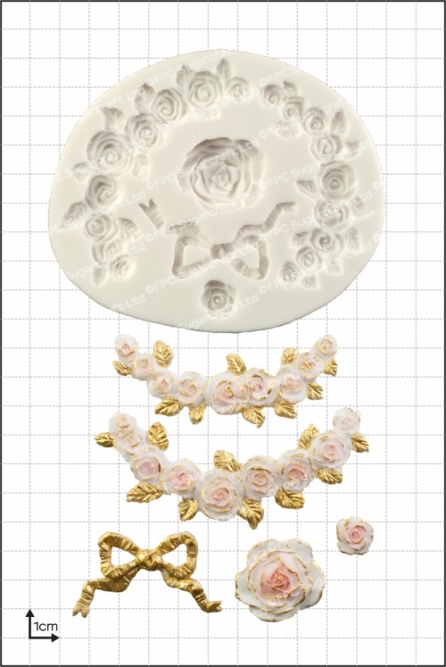 'Rose Swags' Silicone Mould